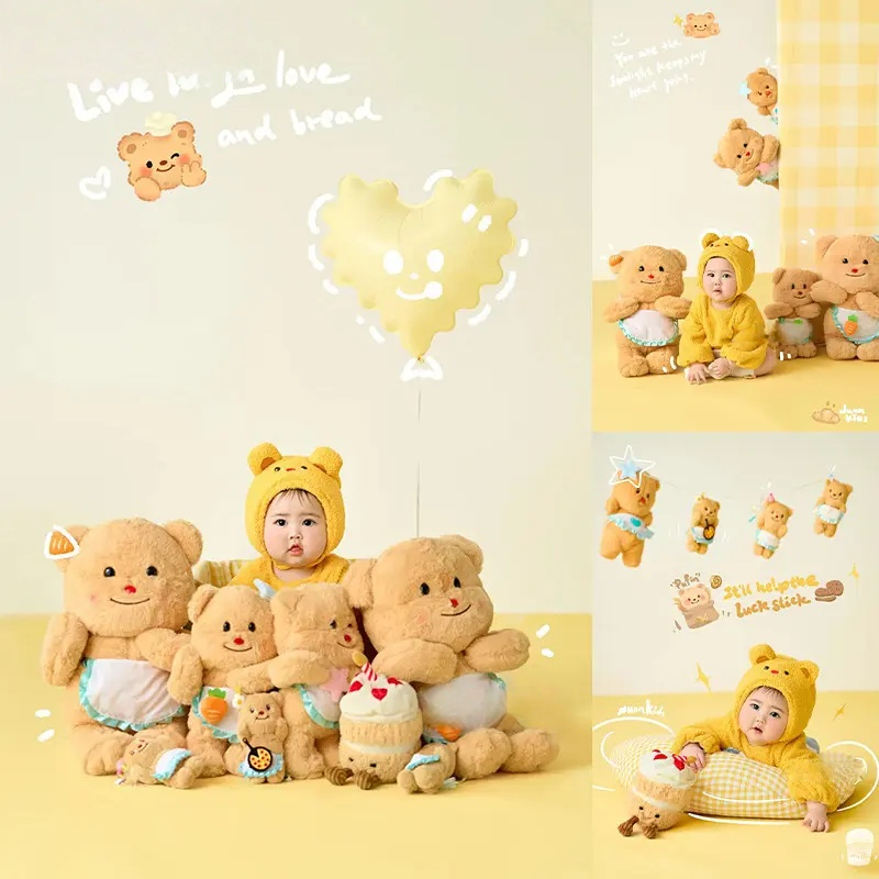 Yellow Butter Bear Theme Set (3-6M) - Baby Photography Props